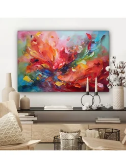 MuchoWow Wanddekoration<Leinwand bilder Abstrakte Farbexplosion (BxH)