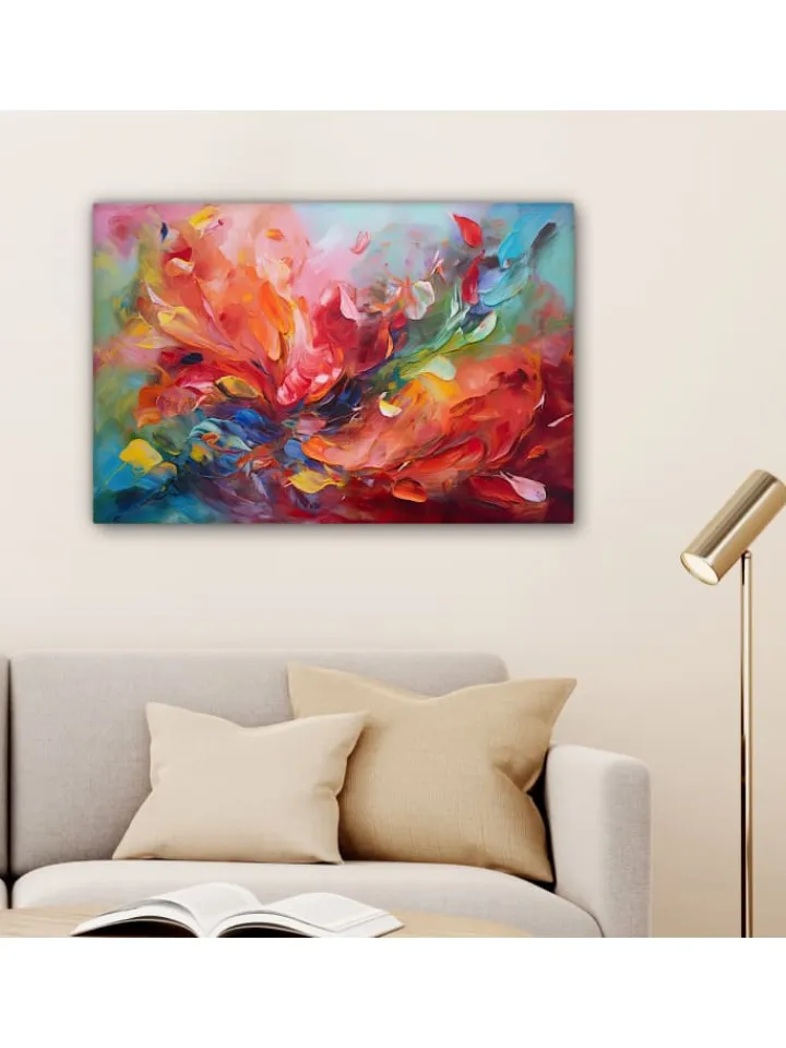 MuchoWow Wanddekoration<Leinwand bilder Abstrakte Farbexplosion (BxH)