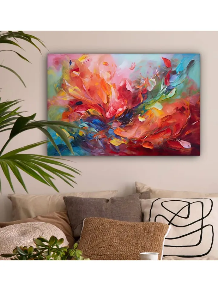 MuchoWow Wanddekoration<Leinwand bilder Abstrakte Farbexplosion (BxH)