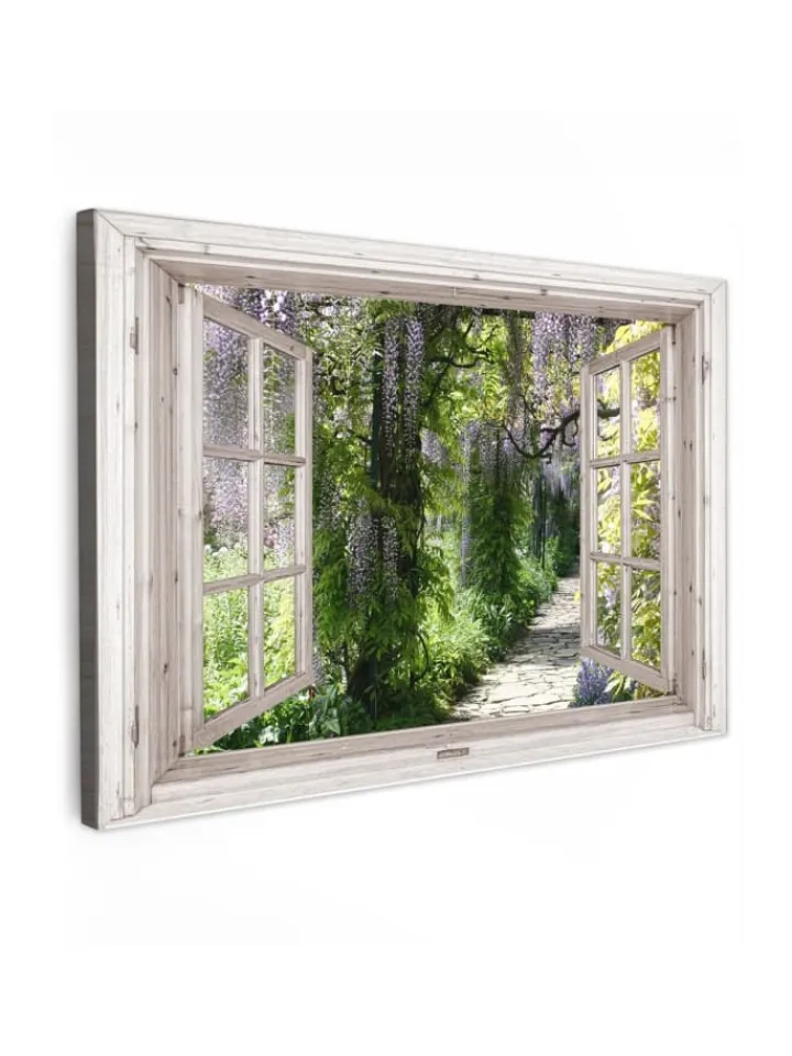 MuchoWow Wanddekoration<Leinwand bilder Blauregen (BxH)