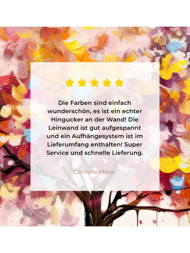 MuchoWow Wanddekoration<Leinwand bilder Farbiger Baum (BxH)