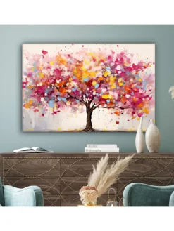 MuchoWow Wanddekoration<Leinwand bilder Farbiger Baum (BxH)