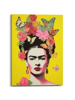 Orangewallz Wanddekoration<Leinwanddruck "Frida Pop Art"