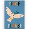 Folkifreckles Wanddekoration<Leinwand-Kunstdruck "Peace Please" - (B)40 x (H)60 cm