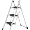 Songmics Weitere Haushaltshelfer<Leiter in Silber/ Schwarz - (B)46,5 x (H)105 x (T)74,5 cm