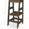 Pinolino Weitere Haushaltshelfer<Lernturm "Fino" in Braun - (B)40 x (H)85 x (T)47 cm
