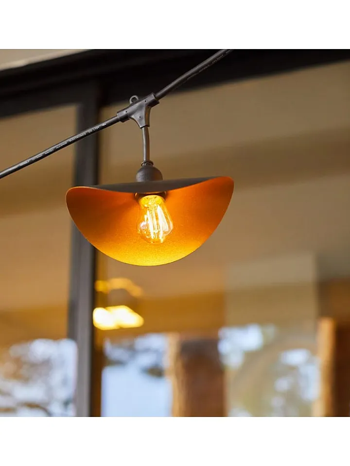 lumisky Außenbeleuchtung<Lichtergirlande "Hat" in Schwarz - (L)600 cm