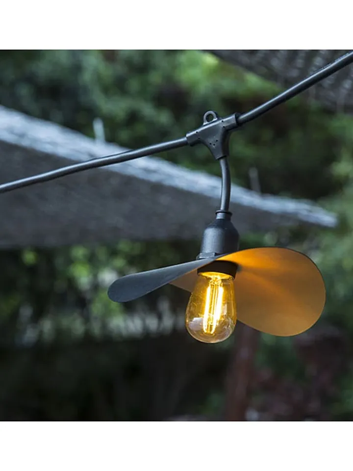 lumisky Außenbeleuchtung<Lichtergirlande "Hat" in Schwarz - (L)600 cm