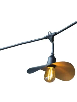 lumisky Außenbeleuchtung<Lichtergirlande "Hat" in Schwarz - (L)600 cm