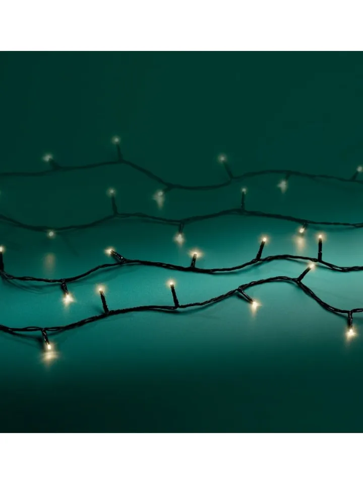 LUMINEO Lichterketten & Dekobeleuchtung<Lichterkette BASIC 120 LED 9 m, schwarzes Kabel in warm weiß