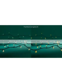 LUMINEO Lichterketten & Dekobeleuchtung<Lichterkette BASIC 120 LED 9 m, schwarzes Kabel in warm weiß