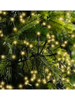 LUMINEO Lichterketten & Dekobeleuchtung<Lichterkette CLUSTER 768 LED 7 m, schwarzes Kabel in Soft Gold