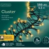 LUMINEO Lichterketten & Dekobeleuchtung<Lichterkette CLUSTER 588 LED 5,5 m, schwarzes Kabel in klassisch warm