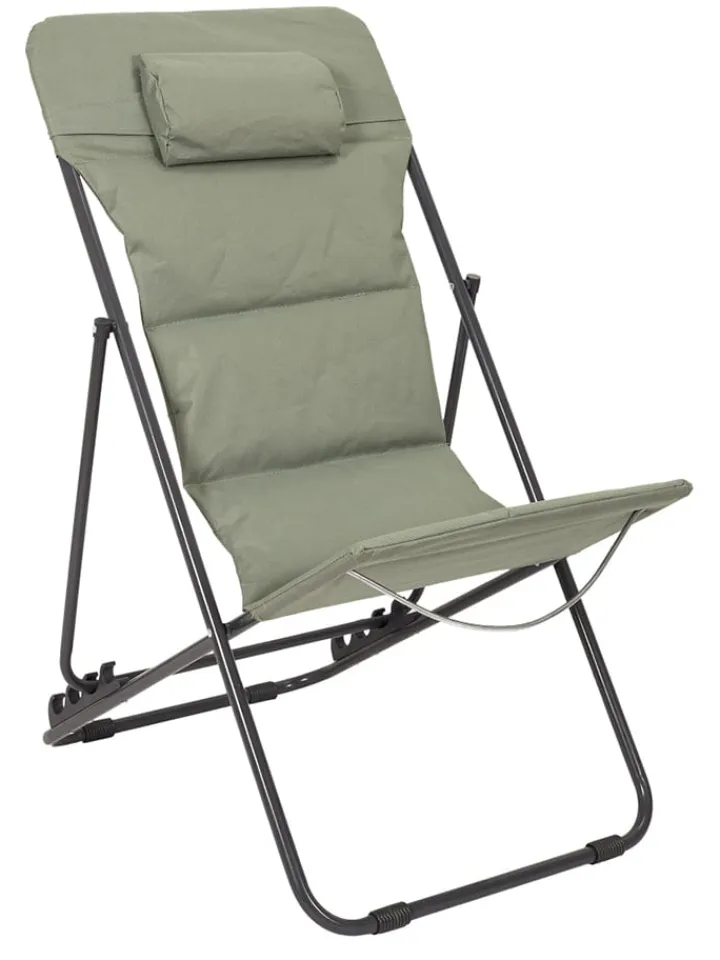 Garden Spirit Gartenmöbel<Liegestuhl "Corfou" in Khaki - (B)55 x (H)89 x (T)81 cm