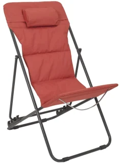 Garden Spirit Gartenmöbel<Liegestuhl "Corfou" in Rot - (B)55 x (H)89 x (T)81 cm
