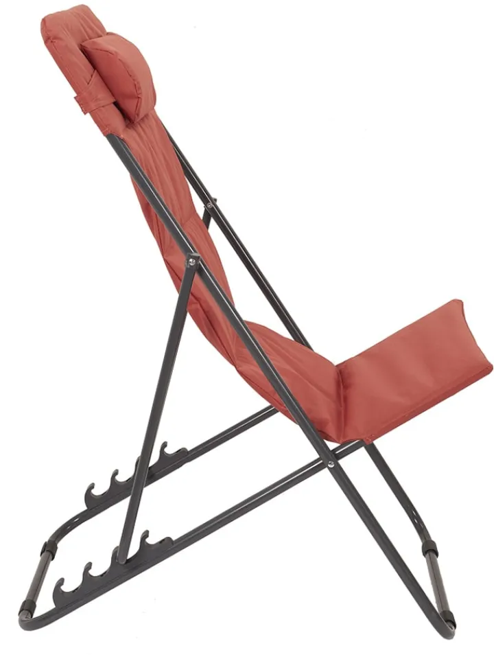 Garden Spirit Gartenmöbel<Liegestuhl "Corfou" in Rot - (B)55 x (H)89 x (T)81 cm