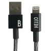 Design Letters Technikzubehör<Lightning-Kabel ''B'' in Schwarz - (L)100 cm