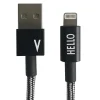 Design Letters Technikzubehör<Lightning-Kabel ''V'' in Schwarz - (L)100 cm