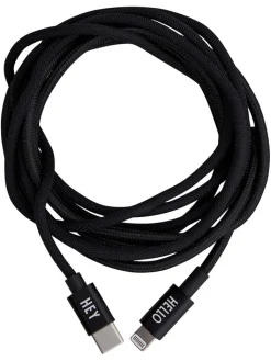 Design Letters Technikzubehör<Lightning-Ladekabel in Schwarz - (L)185 cm