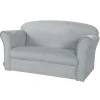 roba Sitzmöbel<Lil Sofa' Kindercouch mit Armlehnen, Samtstoff Silbergrau