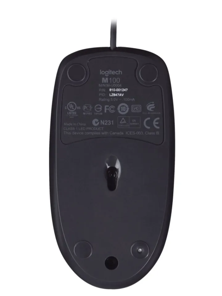 Logitech Tablets, Konsolen & Elektronisches Spielzeug<kabeglgebundene Maus M100 - Plug und Play USB-Maus in Schwarz