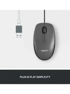 Logitech Tablets, Konsolen & Elektronisches Spielzeug<kabeglgebundene Maus M100 - Plug und Play USB-Maus in Schwarz