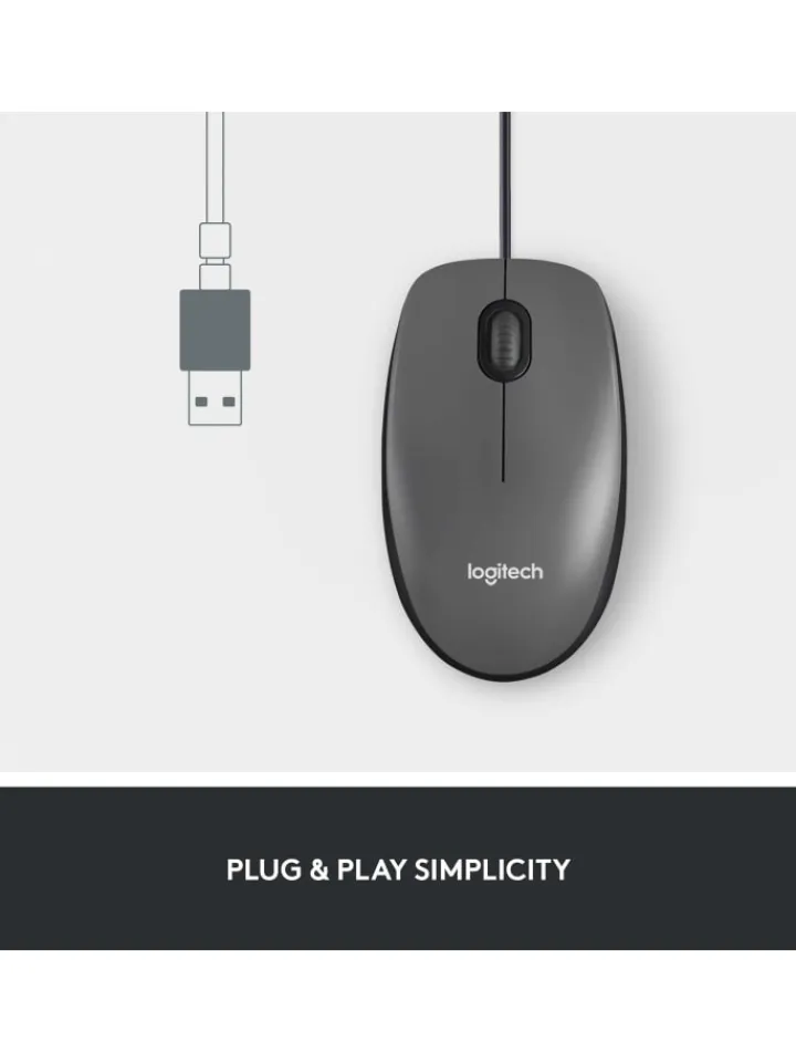 Logitech Tablets, Konsolen & Elektronisches Spielzeug<kabeglgebundene Maus M100 - Plug und Play USB-Maus in Schwarz