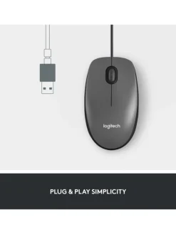 Logitech Tablets, Konsolen & Elektronisches Spielzeug<kabeglgebundene Maus M100 - Plug und Play USB-Maus in Schwarz