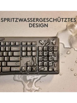 Logitech Tablets, Konsolen & Elektronisches Spielzeug<Kabelloses Tastatur-Maus-Set MK370 Reichweite bis 10 m in Schwarz