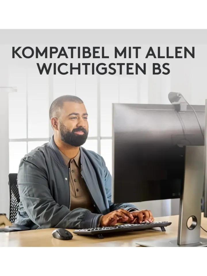 Logitech Tablets, Konsolen & Elektronisches Spielzeug<Kabelloses Tastatur-Maus-Set MK370 Reichweite bis 10 m in Schwarz