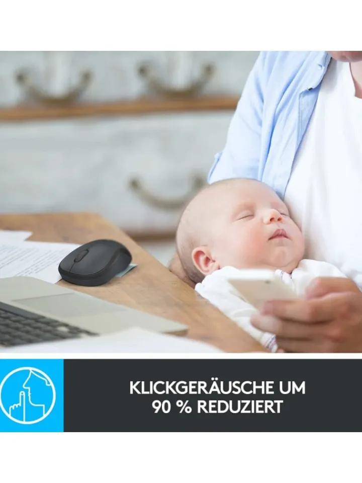 Logitech Tablets, Konsolen & Elektronisches Spielzeug<M220 SILENT Kabellose Maus, 2,4 GHz mit USB-Empfänger, in Anthrazit