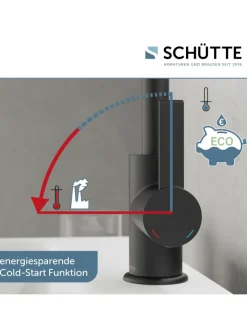 Franz Joseph Schütte Badarmaturen<LOS ANGELES Waschtischarmatur, Schwarz matt