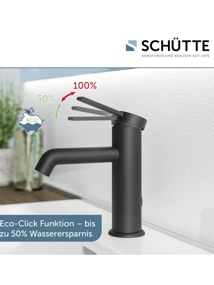 Franz Joseph Schütte Badarmaturen<LOS ANGELES Waschtischarmatur, Schwarz matt