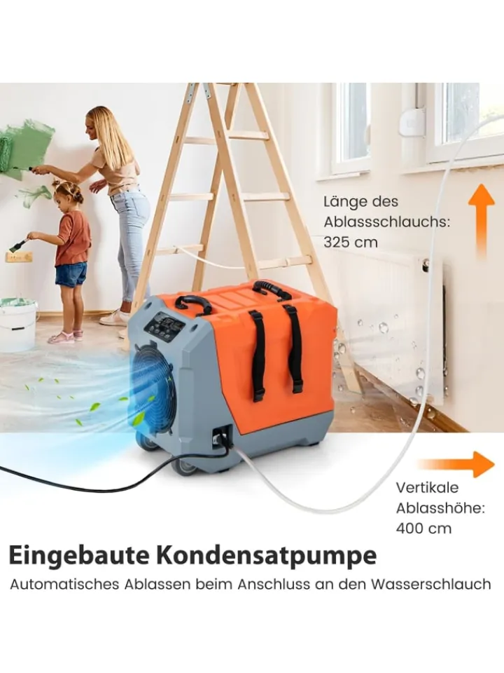 COSTWAY Klima & Haushalt<85 L/Tag Gewerbliche Luftentfeuchter in Orange