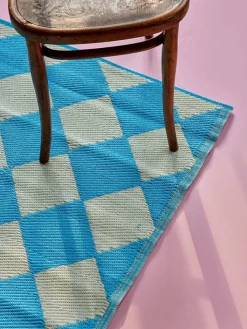 Rice Teppiche & Fußmatten<Läufer in Beige/ Hellblau - (L)150 x (B)90 cm