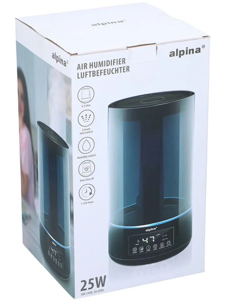 Philips Klima & Haushalt<Luftbefeuchter in Schwarz - (H)32 cm