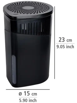 Wenko Klima & Haushalt<Luftentfeuchter "Drop Black" in Schwarz - (H)23 cm