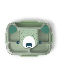 Monbento Aufbewahren & Servieren<Lunchbox ''Bear'' in Grün - (B)28,2 x (H)5,7 x (T)21,4 cm