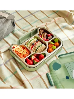 Monbento Aufbewahren & Servieren<Lunchbox ''Bear'' in Grün - (B)28,2 x (H)5,7 x (T)21,4 cm