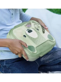 Monbento Aufbewahren & Servieren<Lunchbox ''Bear'' in Grün - (B)28,2 x (H)5,7 x (T)21,4 cm