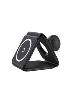 SmartCase Technikzubehör<Magnetisches 3-in-1-Ladegerät in Schwarz