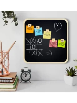 hippodino Wanddekoration<Magnettafel mit Zubehör in Schwarz - (L)40 x (B)40 x (T)1 cm