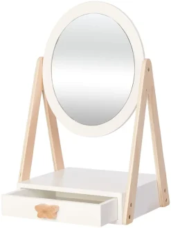 MAMAMEMO Wohndekoration<Make-Up-Spiegel in Weiß - (B)25 x (H)40 x (T)20 cm