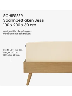 Schiesser Bettwäsche & Bettwaren<Mako-Jersey-Spannbettlaken in Creme
