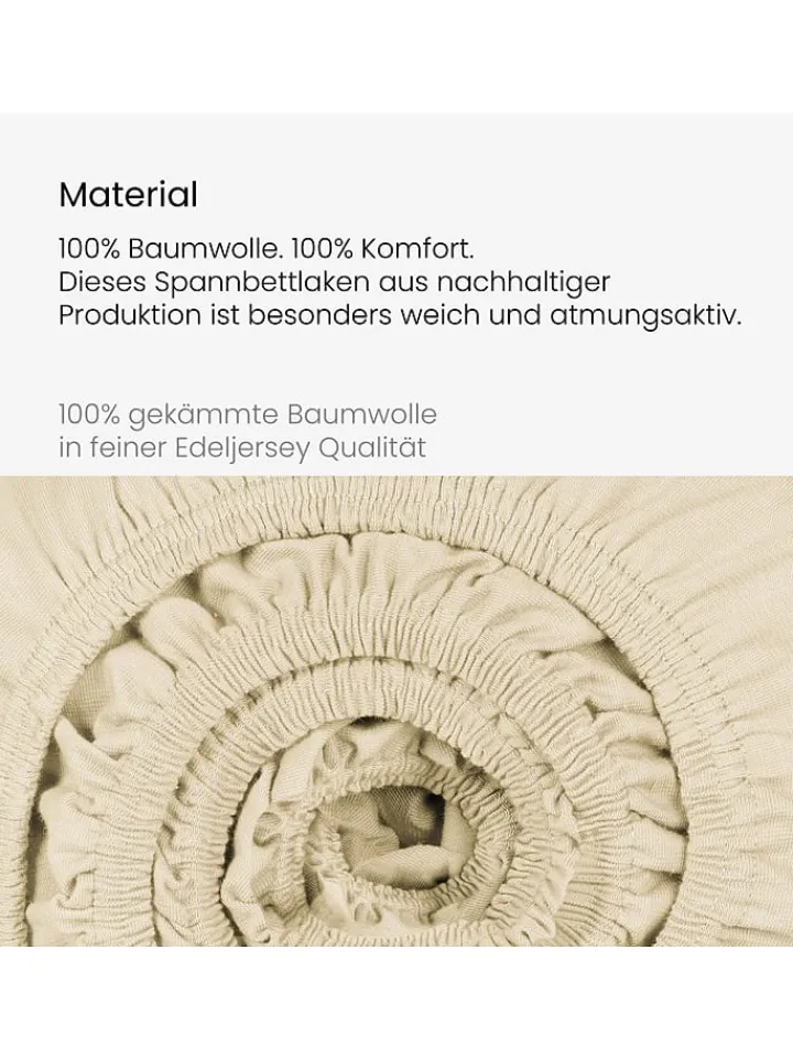 Schiesser Bettwäsche & Bettwaren<Mako-Jersey-Spannbettlaken in Creme
