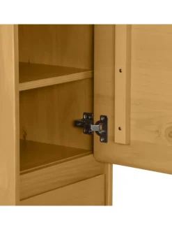 home24 Badezimmermöbel<Massiver Hochschrank CAVA in Pinie Natur