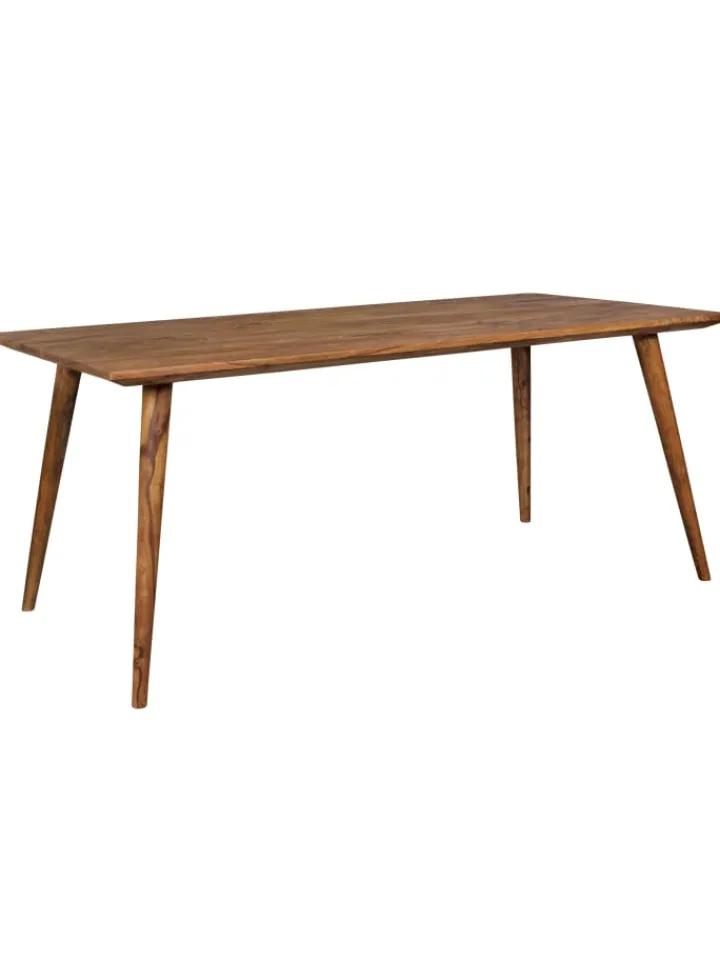 KADIMA DESIGN Tische<Massivholz Esstisch im Retro Landhausstil, handgefertigt, Sheesham-Holz