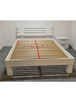 Vaja Betten & Matratzen<Massivholzbett Enrike 140x200 cm in Weiß