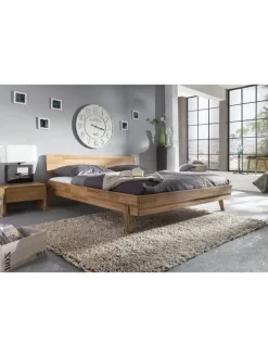Vaja Betten & Matratzen<Massivholz-Bett Livia 140x200 cm Wildeiche in Wildeiche geölt
