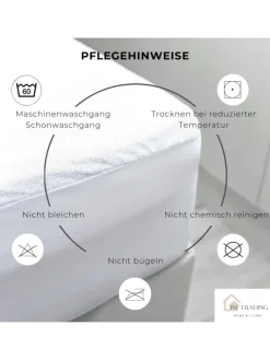 COFI 1453 Betten & Matratzen<Matratzenschoner mit Rundumgummizug Matratzenauflage in Weiß